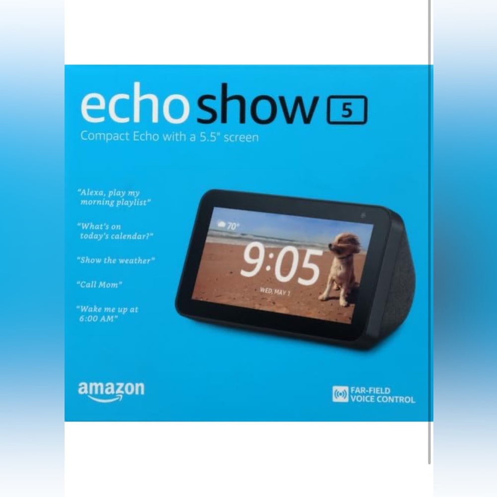 Echo Show 5 (1st Gen, 2019 release) -- Smart display with Alexa – stay connected